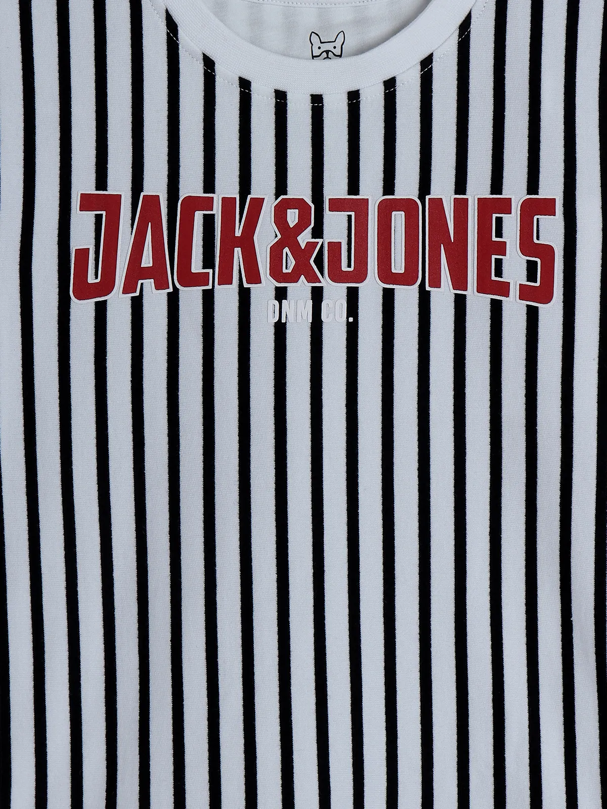 JACK&JONES white and black stripe t-shirt