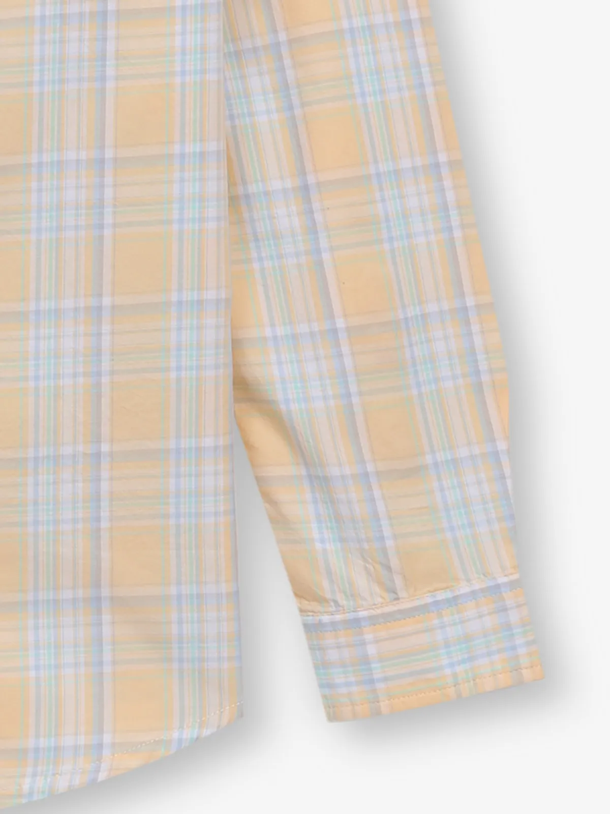JACK&JONES yellow cotton shirt with checks