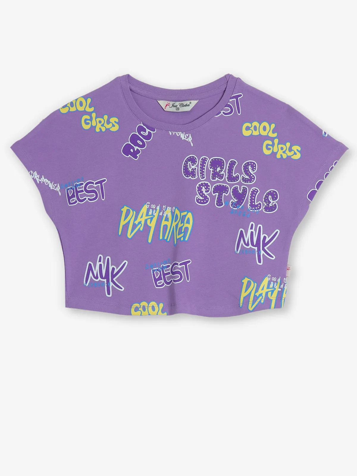 JUST CLOTHES cotton purple printed top