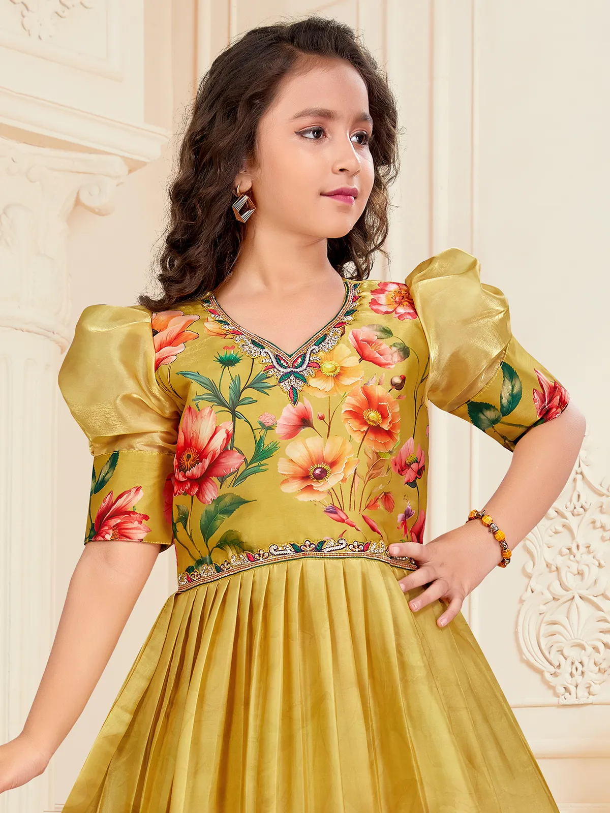 yellow dress print chiffon Women's Yellow Chiffon Tiered Frill Maxi Dress