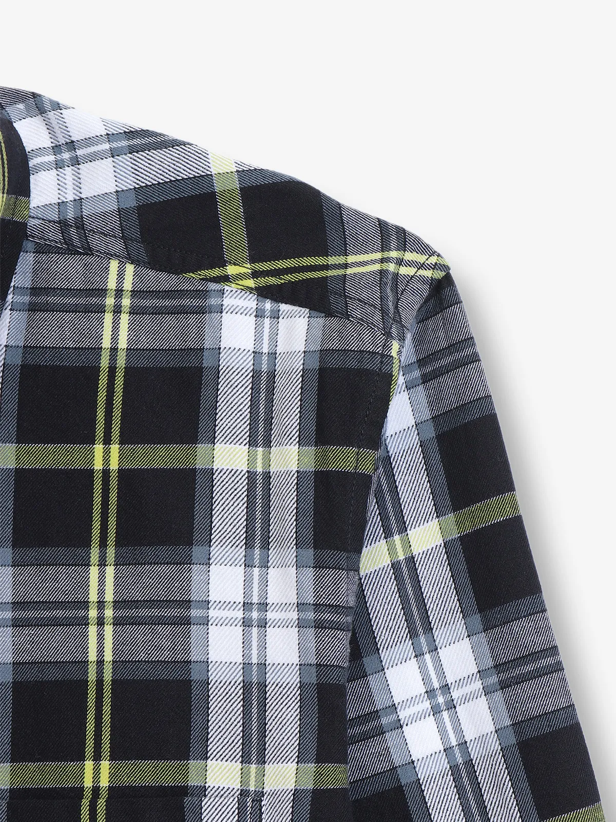 KILLER black check cotton casual shirt