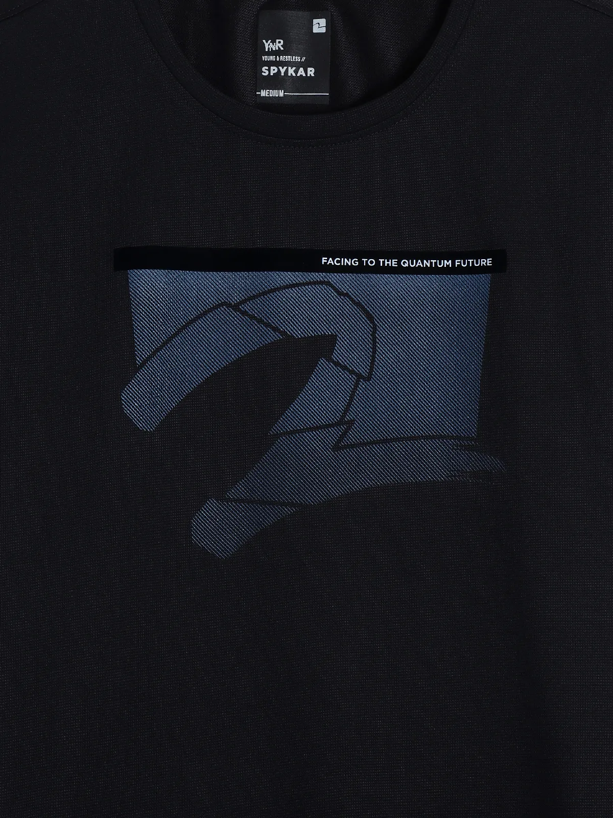 Spykar printed black t-shirt