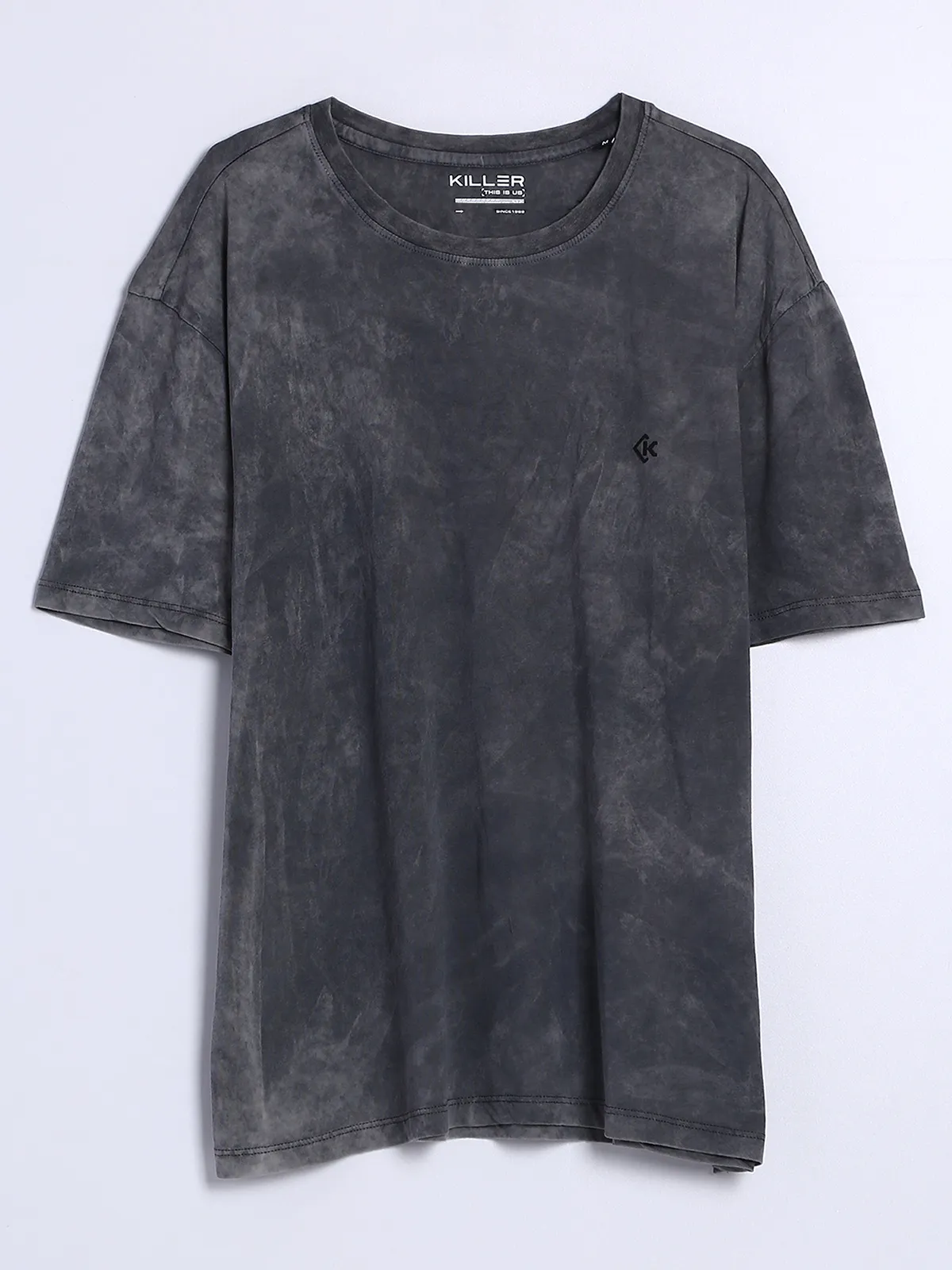 Killer charcoal grey half sleeves t shirt