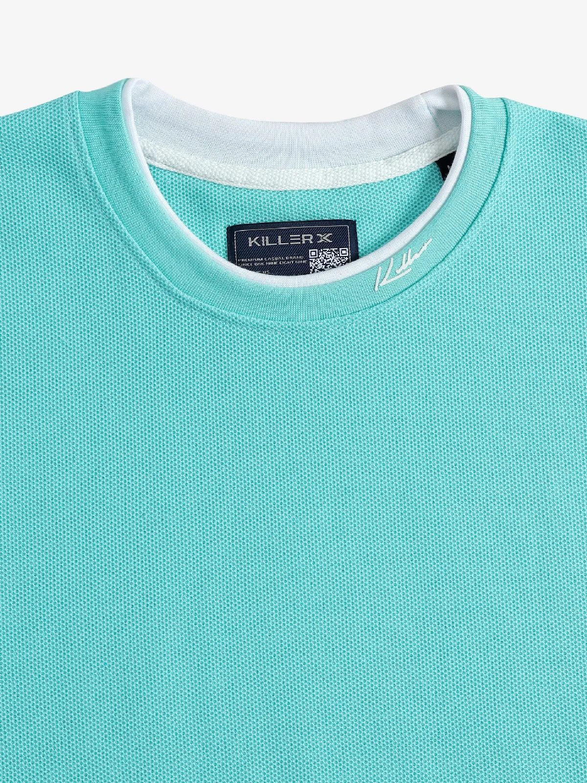 Killer cotton plain aqua t-shirt