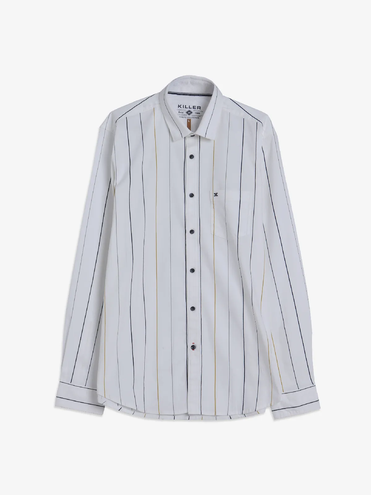 Killer cotton white stripe shirt