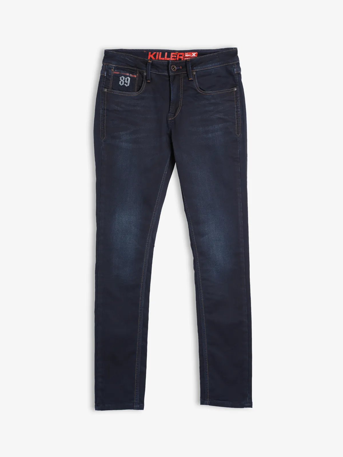 Killer dark blue washed skinny fit jeans