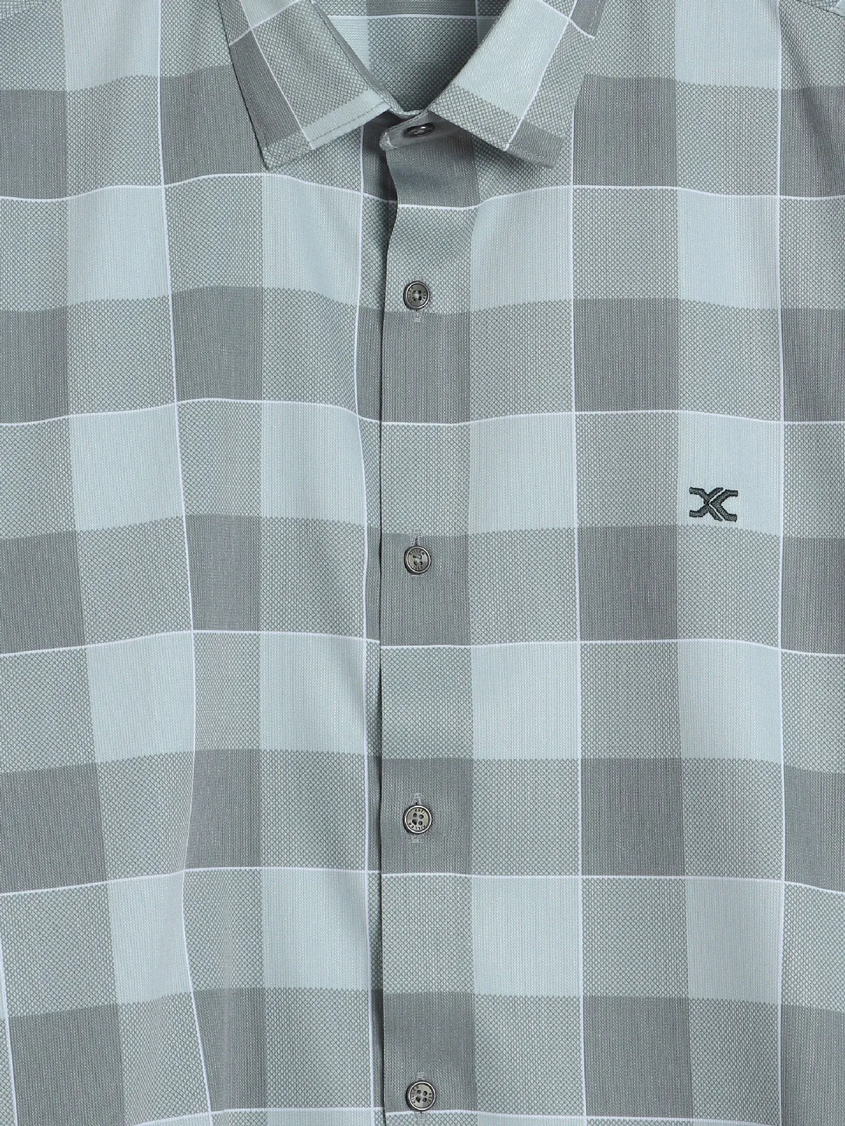 Killer green cotton checks shirt