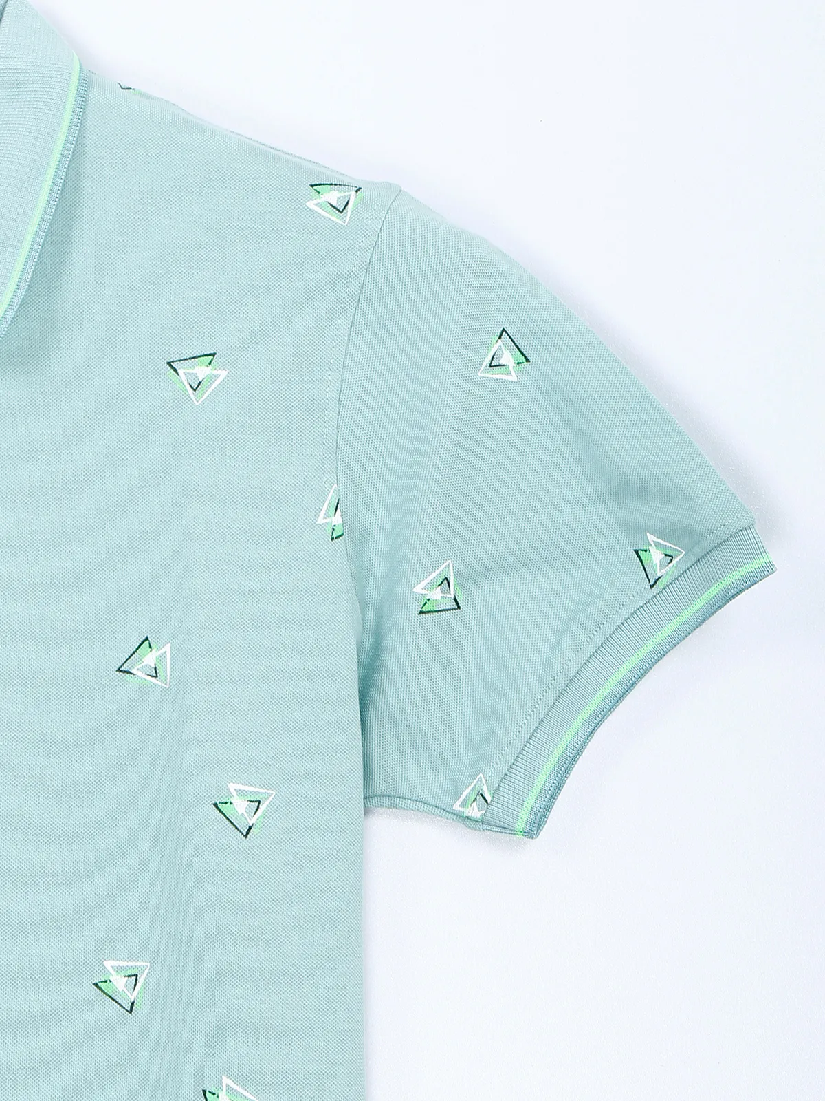 Killer green printed polo t shirt