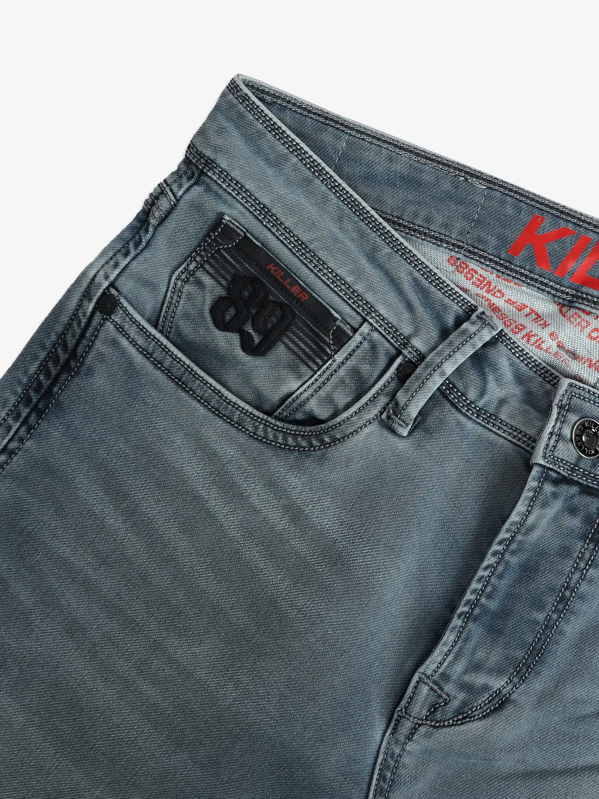 KILLER grey slim fit washed slim fit jeans