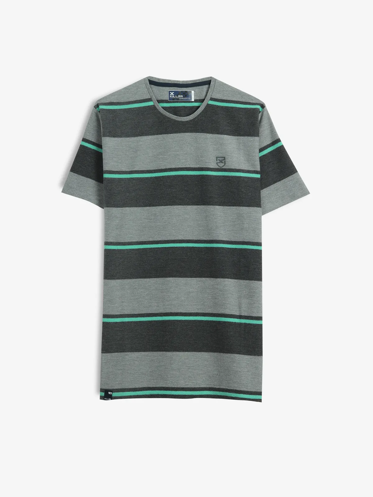 KILLER grey stripe cotton t-shirt