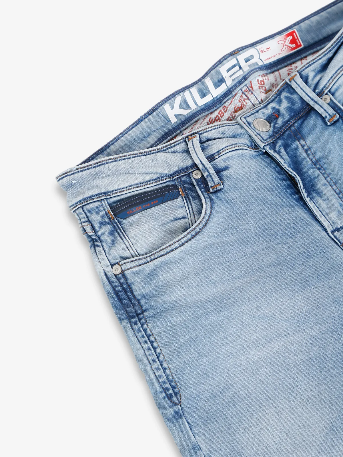 Killer ice blue washed slim fit jeans