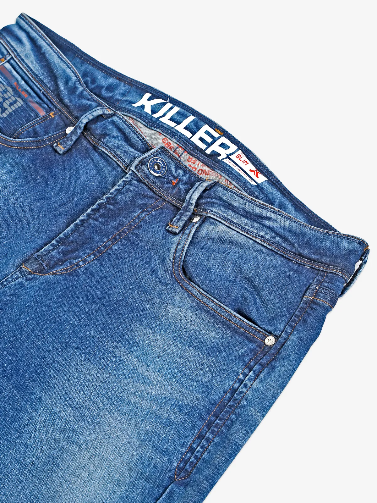 Killer light blue washed slim fit jeans