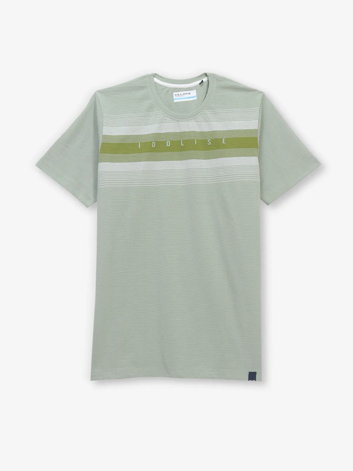 KILLER light green cotton slim fit t-shirt