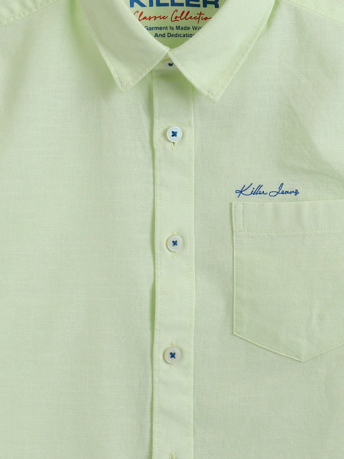 KILLER light green plain shirt