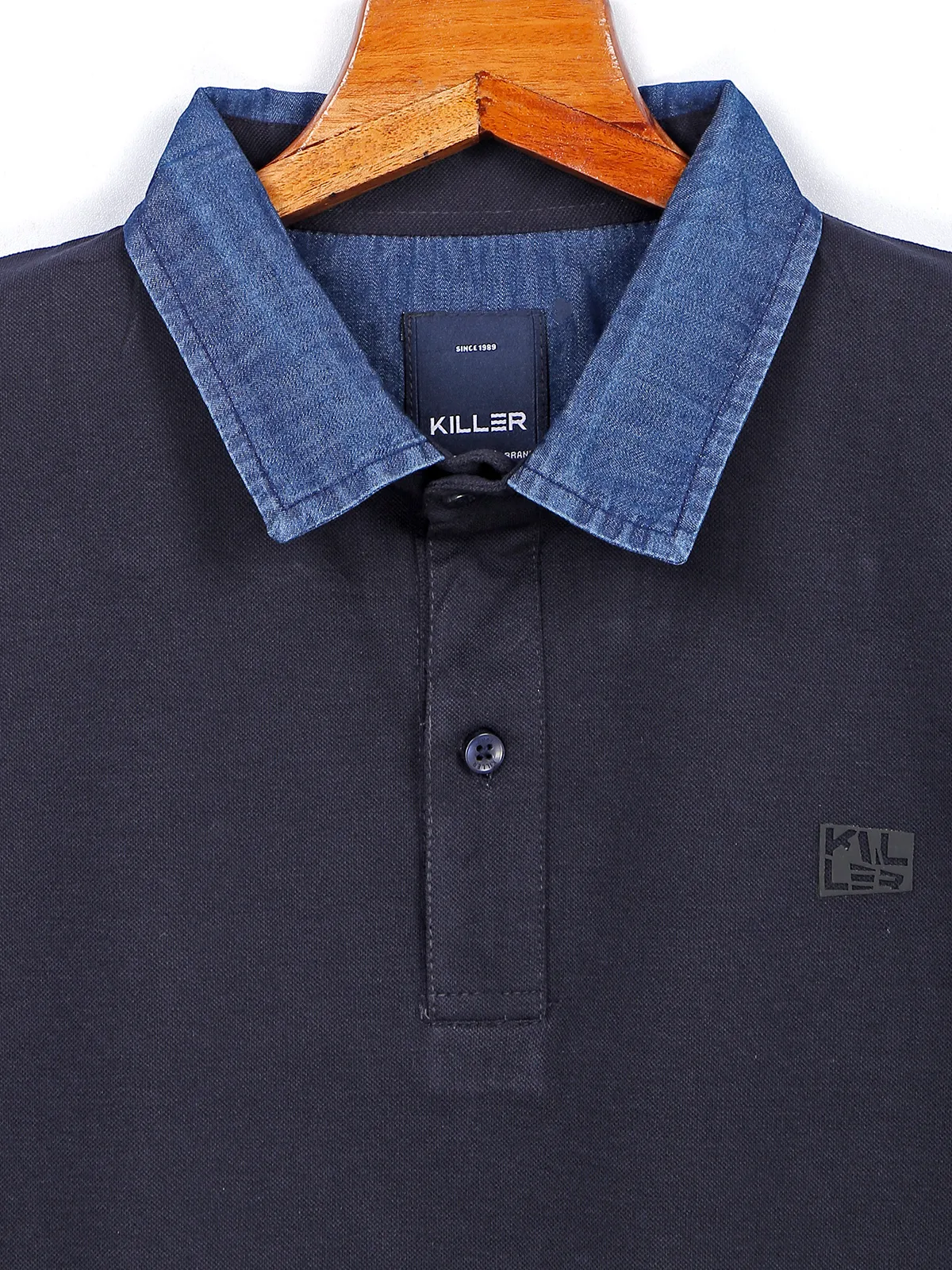 Killer navy plain polo t shirt