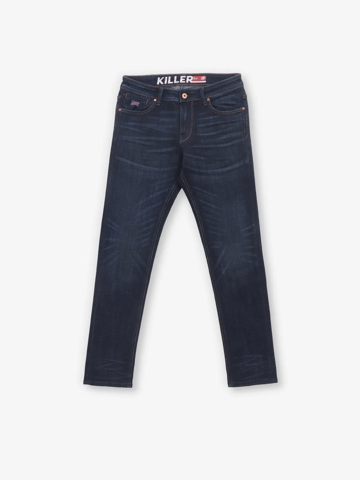 KILLER navy washed straight fit jeans
