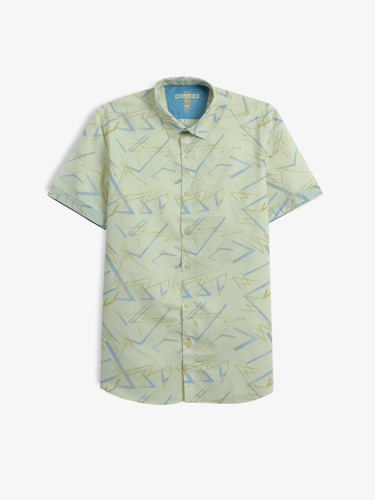 KILLER printed lime cotton shirt