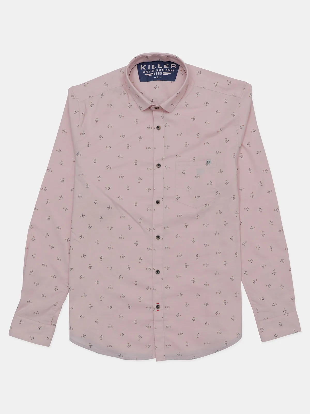 Killer printed pink casual wear shirt