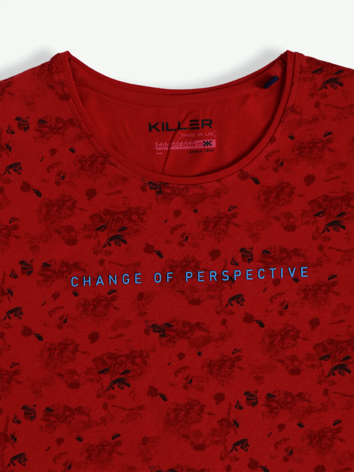 Killer printed red casual t shirt