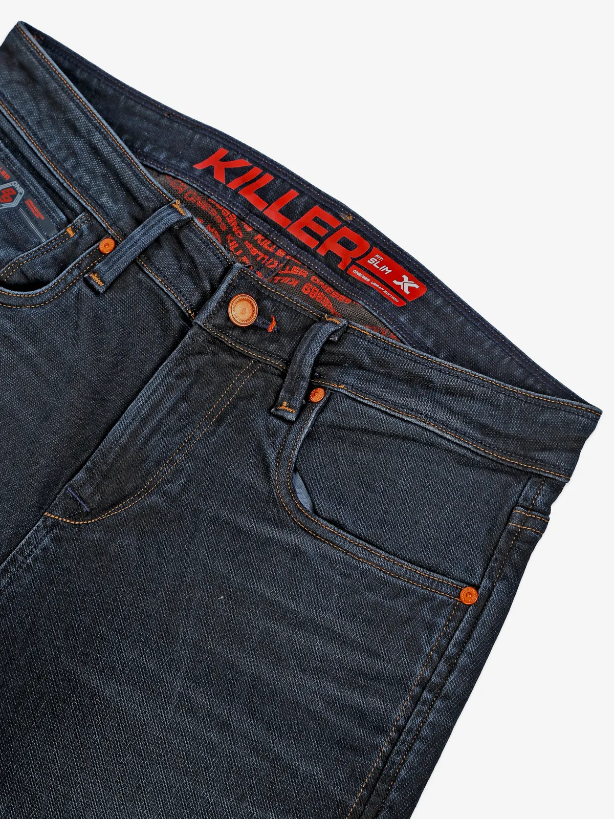 Killer slim fit black washed jeans