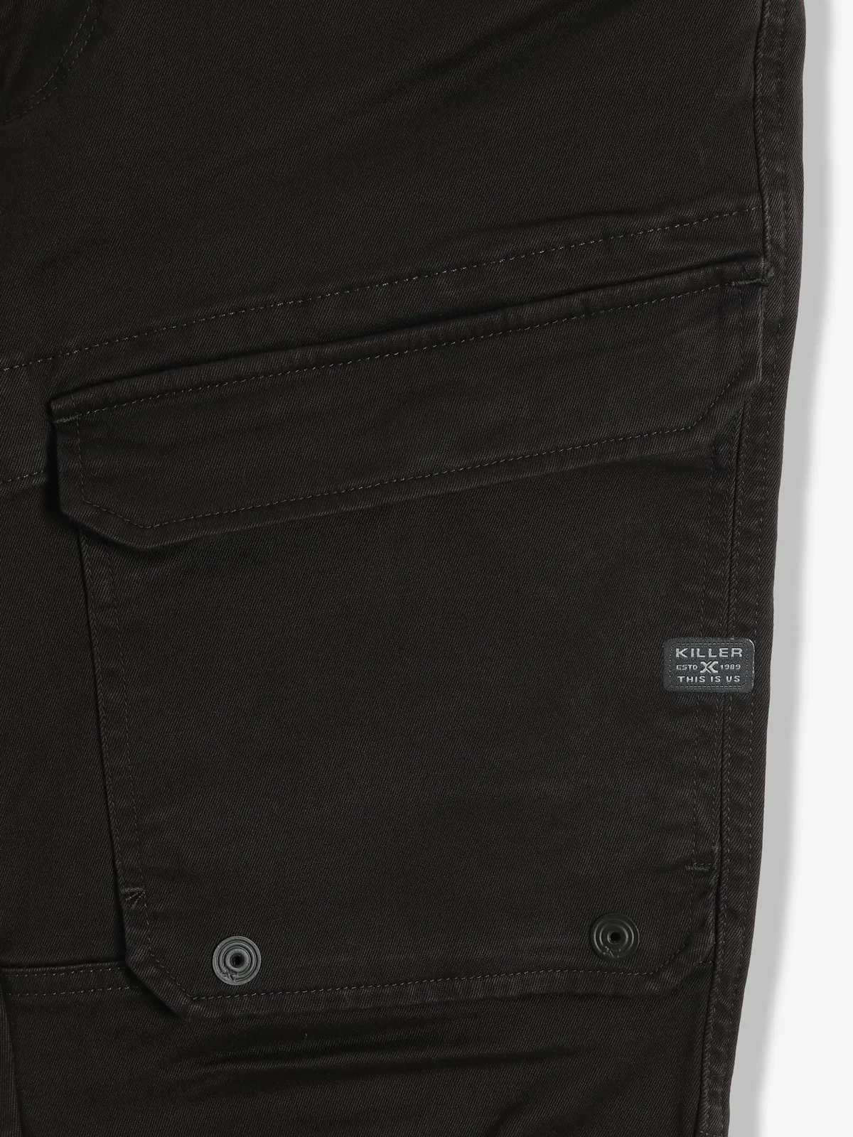 KILLER solid brown cargo jeans