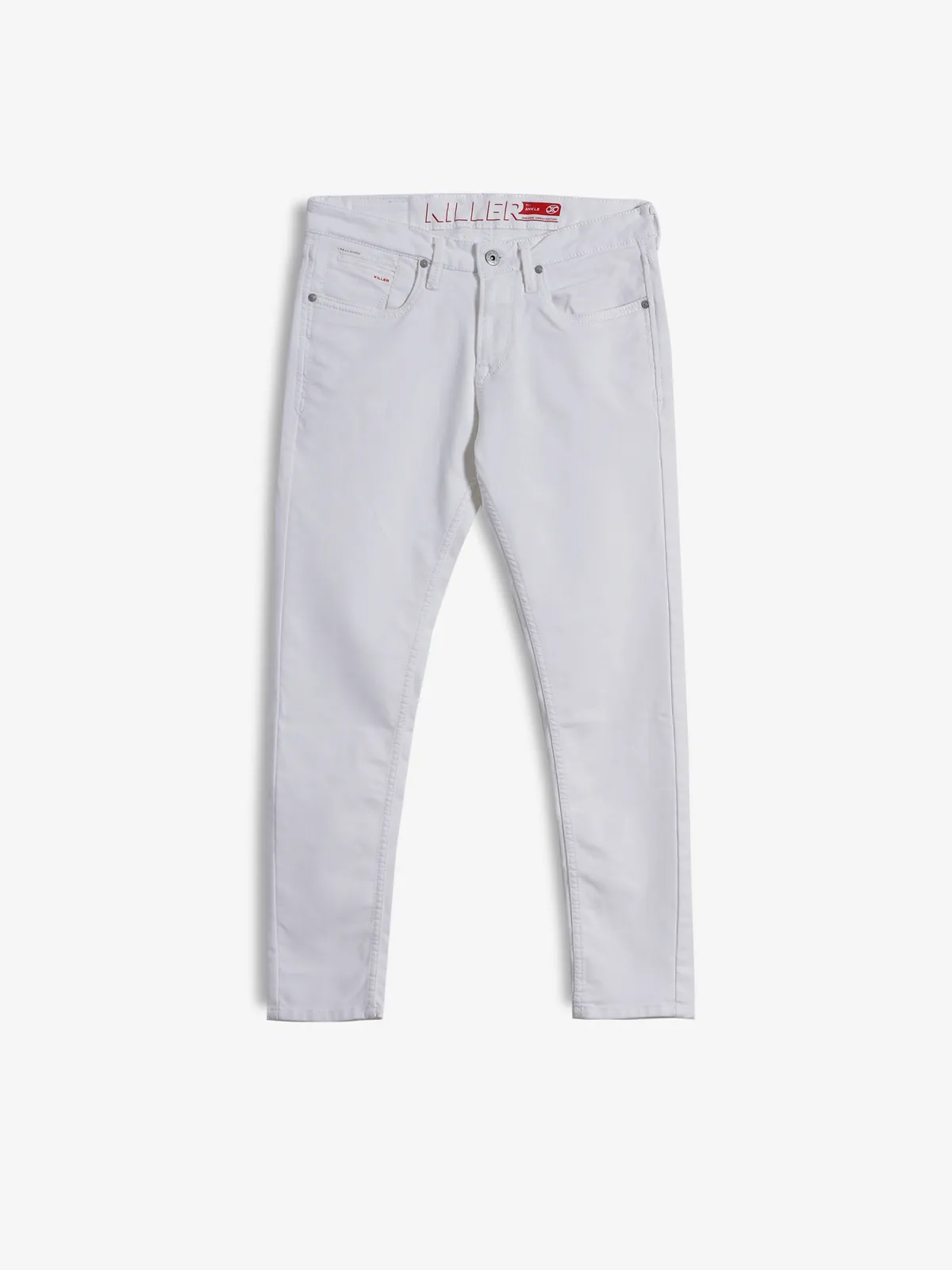 KILLER  solid jeans in white