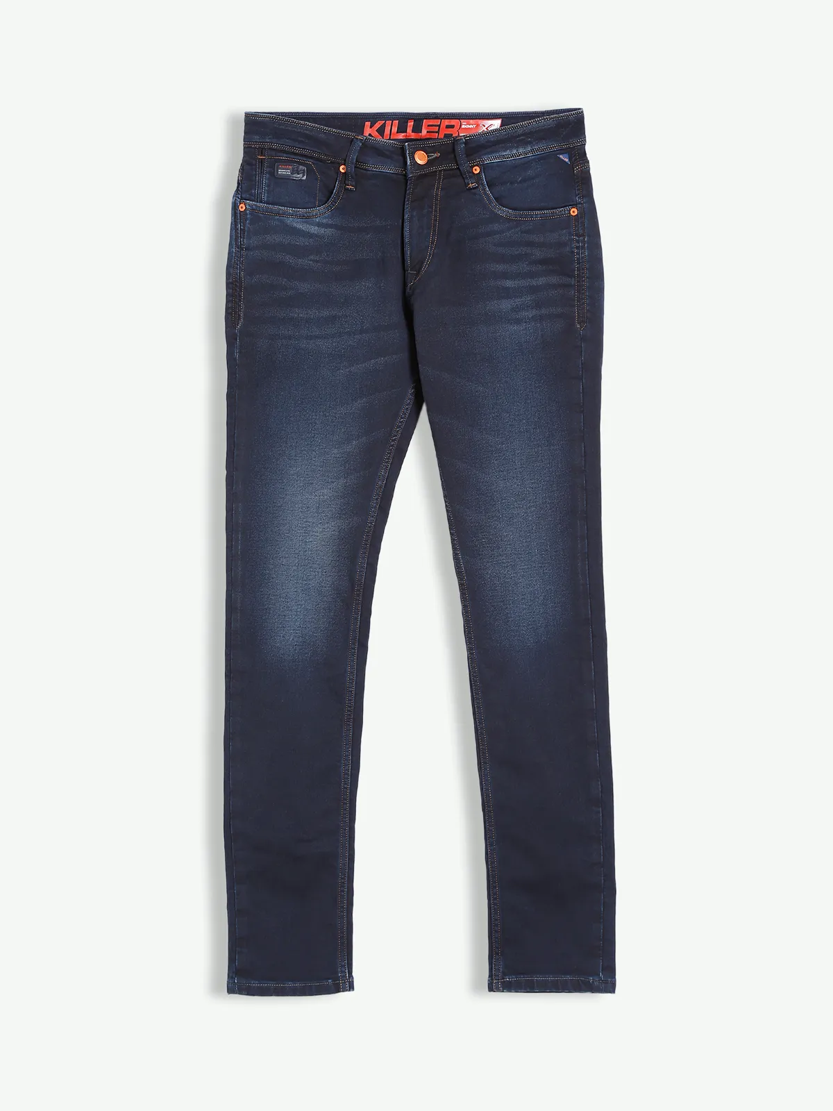 Killer washed dark navy skinny fit jeans