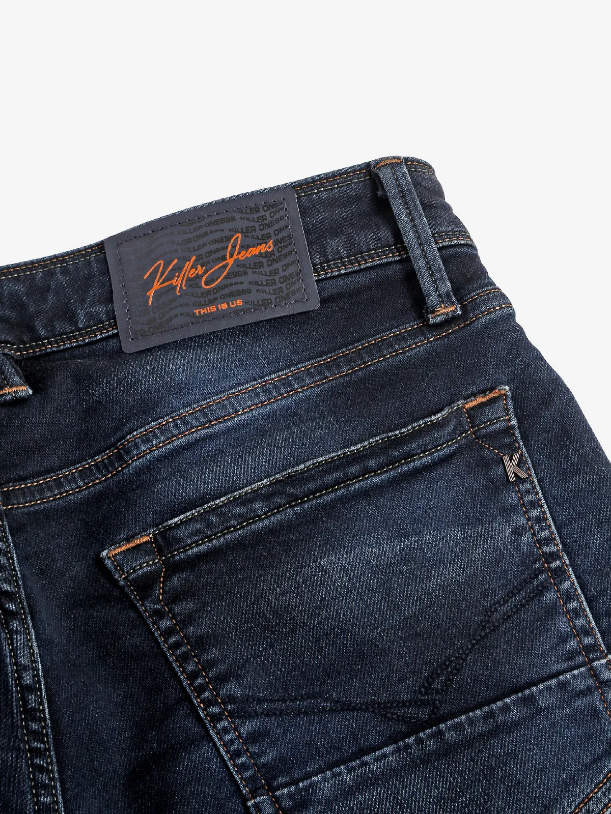 Killer washed dark navy slim fit jeans