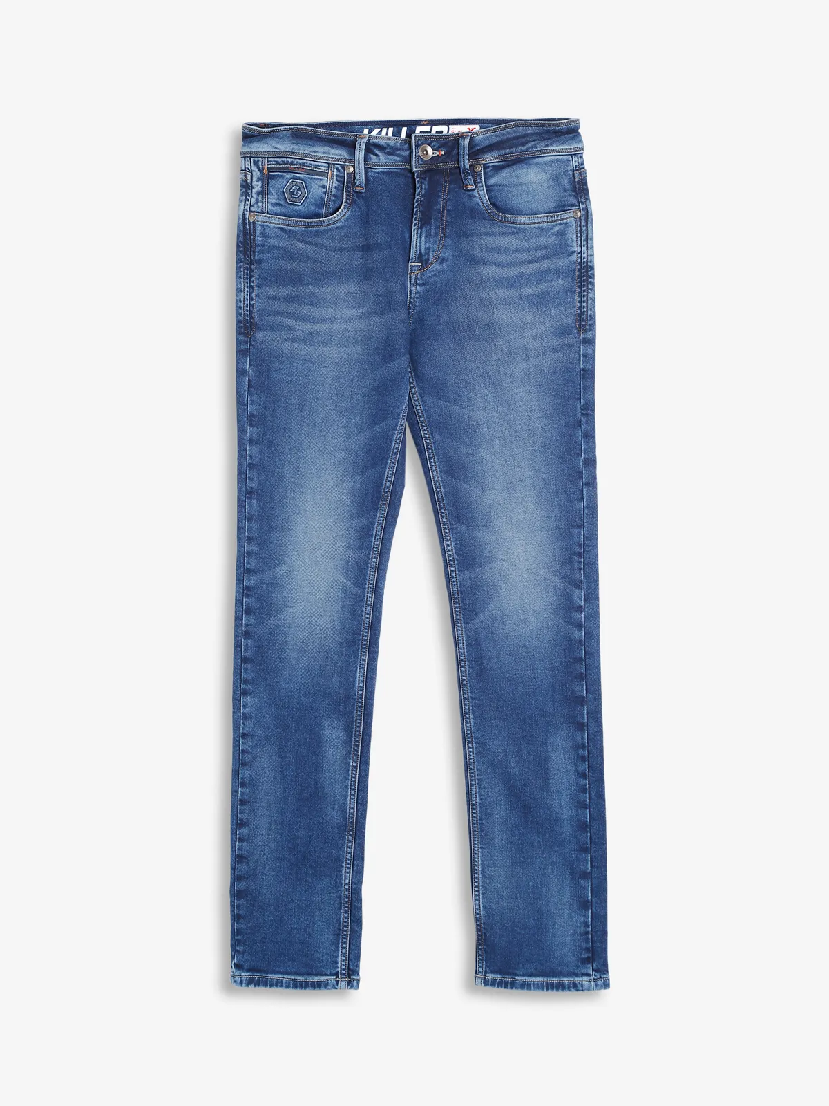 Killer washed slim fit blue jeans