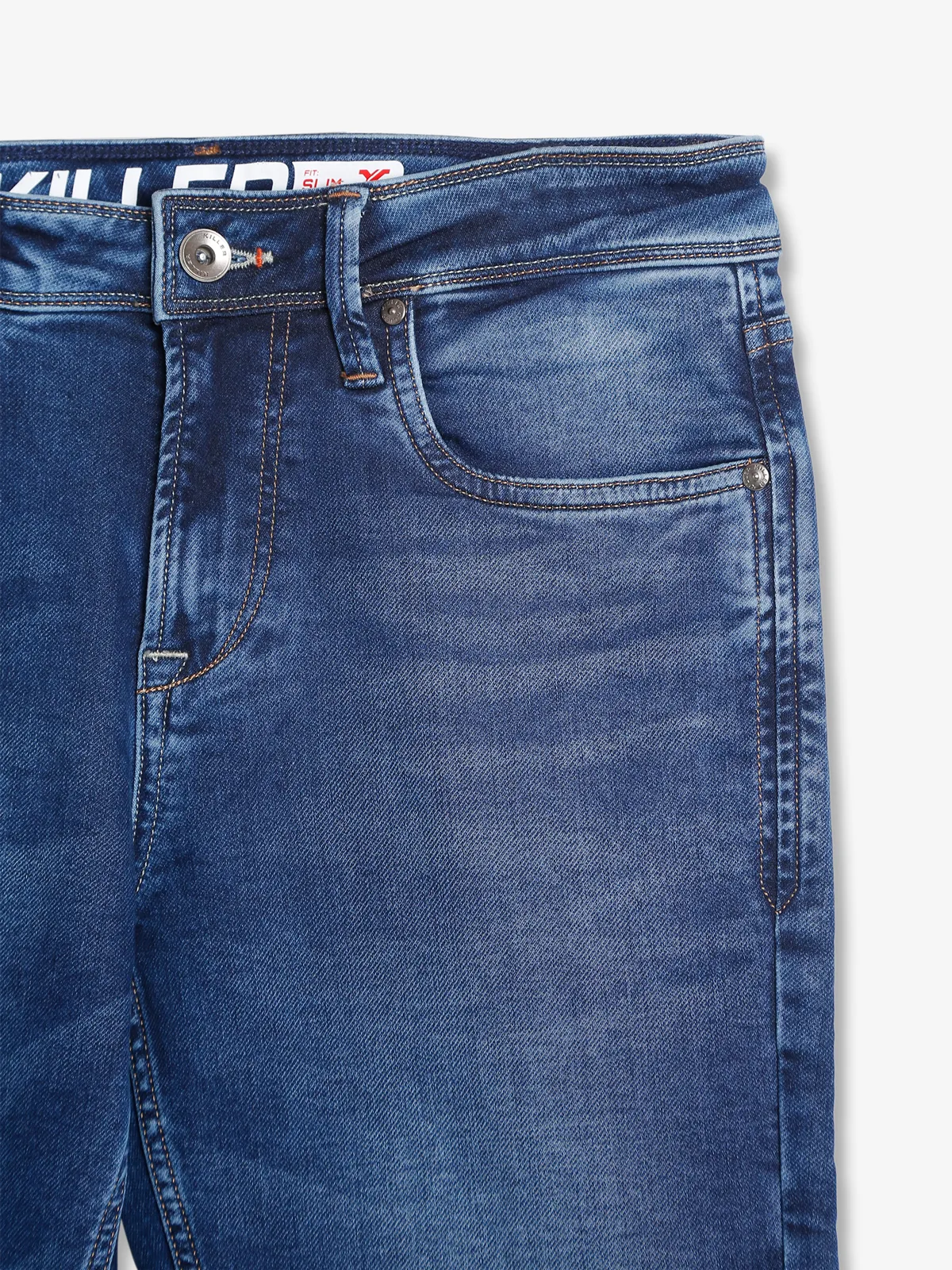 Killer washed slim fit blue jeans