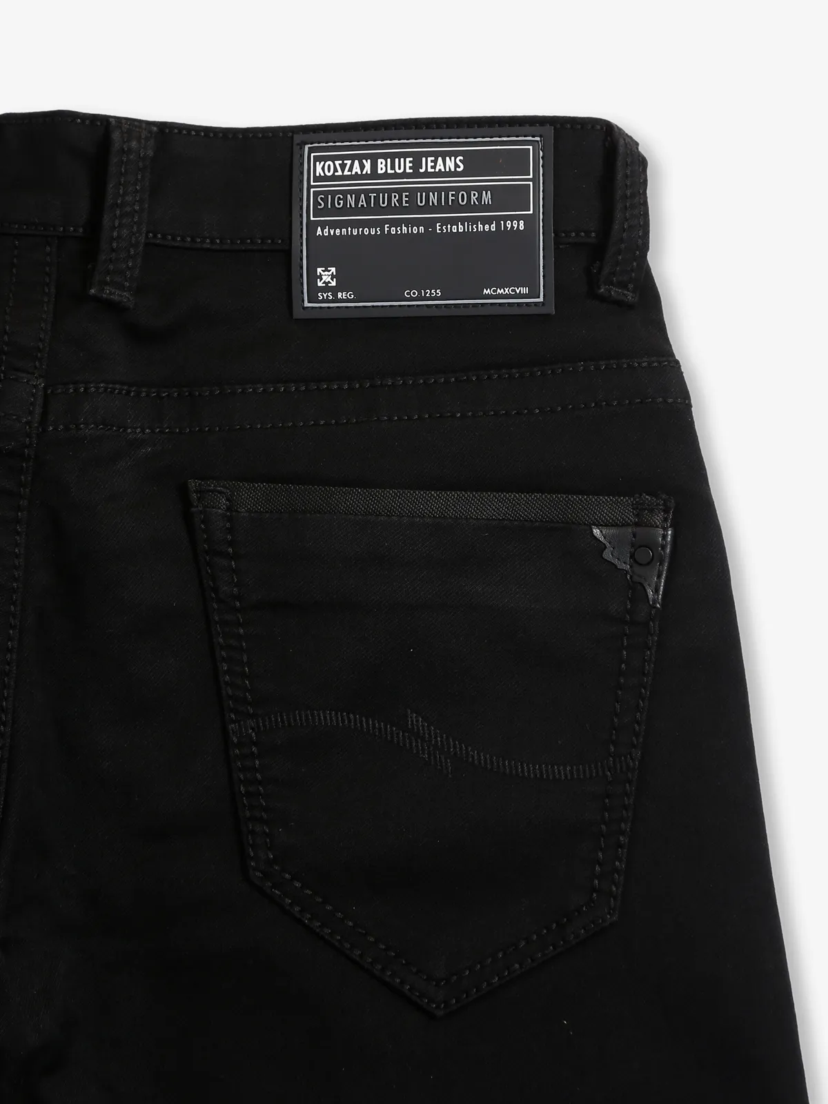Kozzak black solid jeans