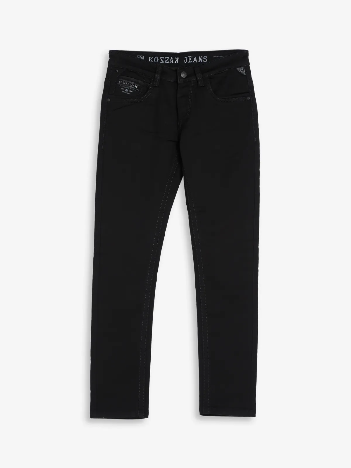 Kozzak black solid jeans