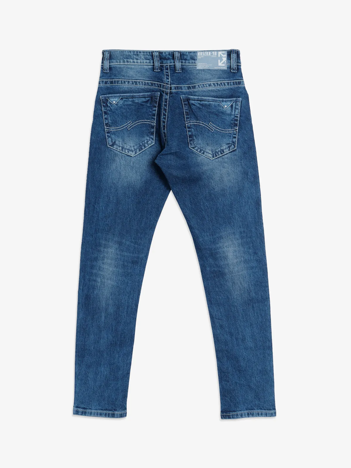 Kozzak blue ripped super skinny jeans