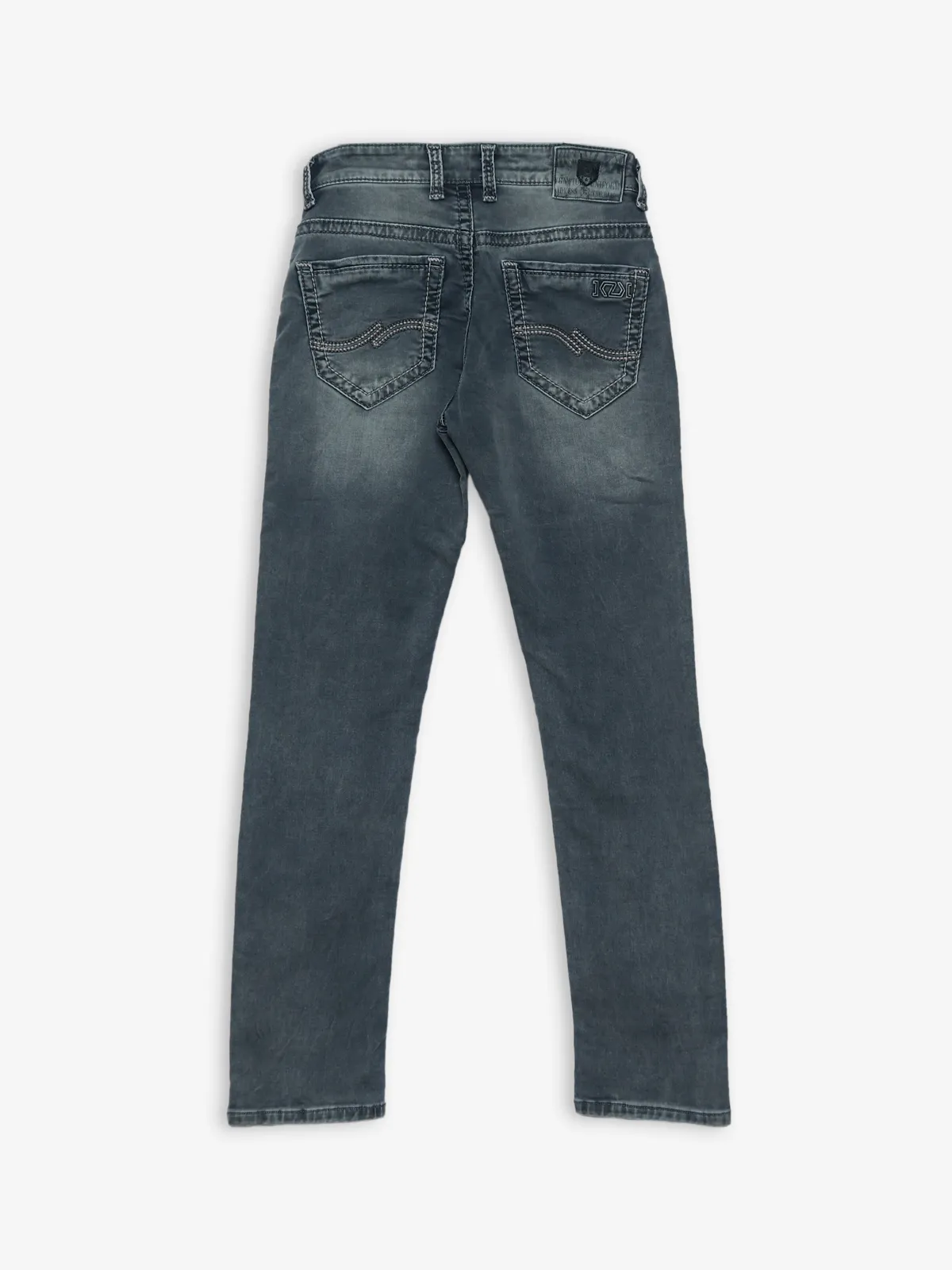 Kozzak dark grey washed super skinny fit jeans