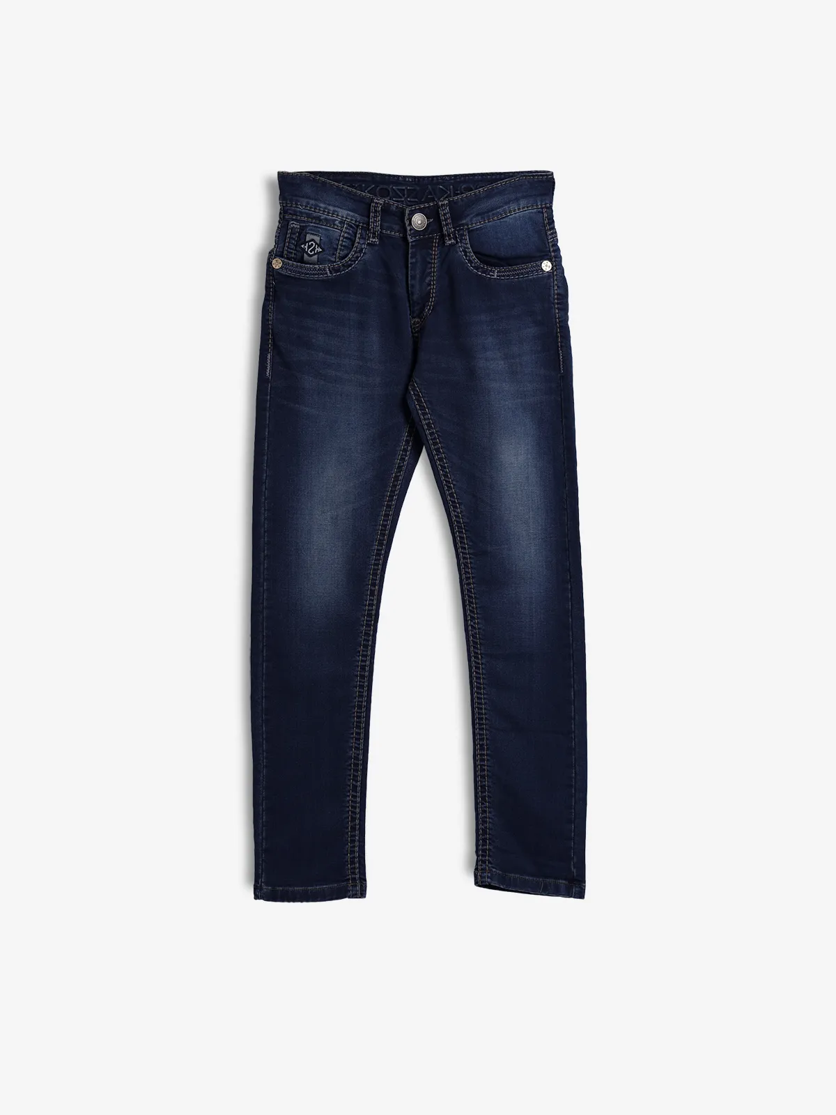 KOZZAK dark navy washed denim super skinny jeans