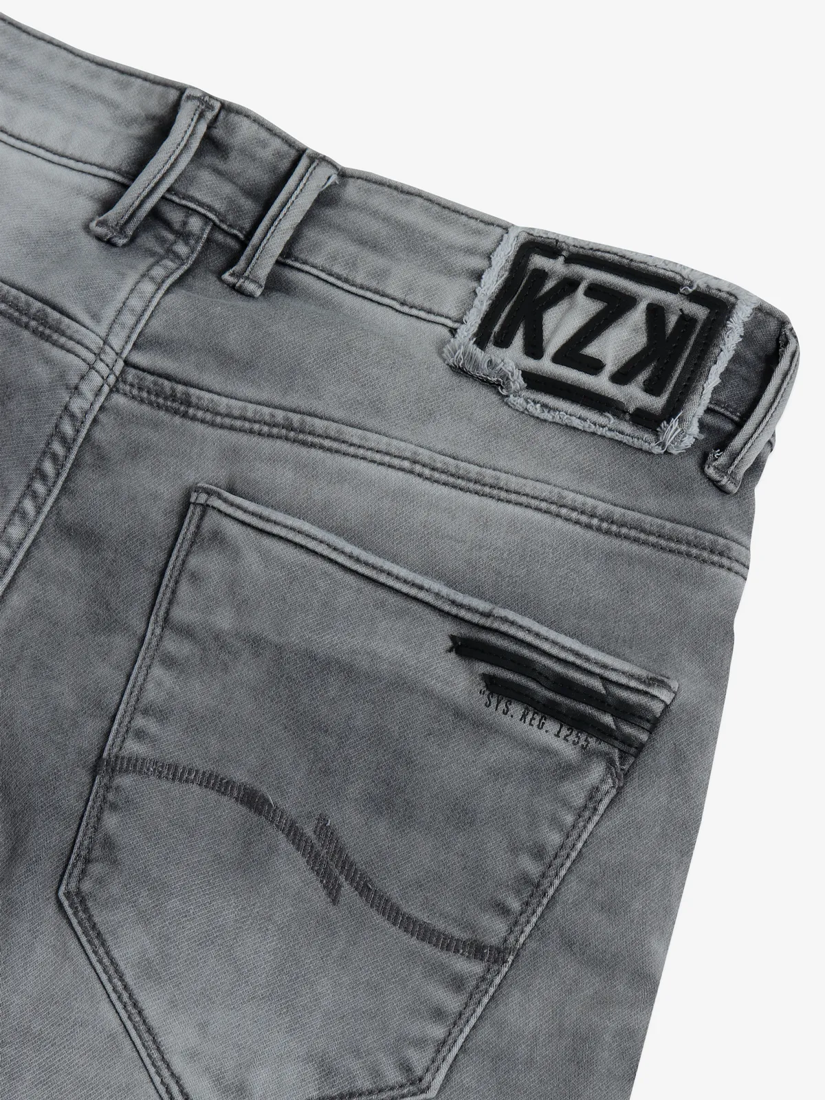 Kozzak grey ripped super skinny jeans