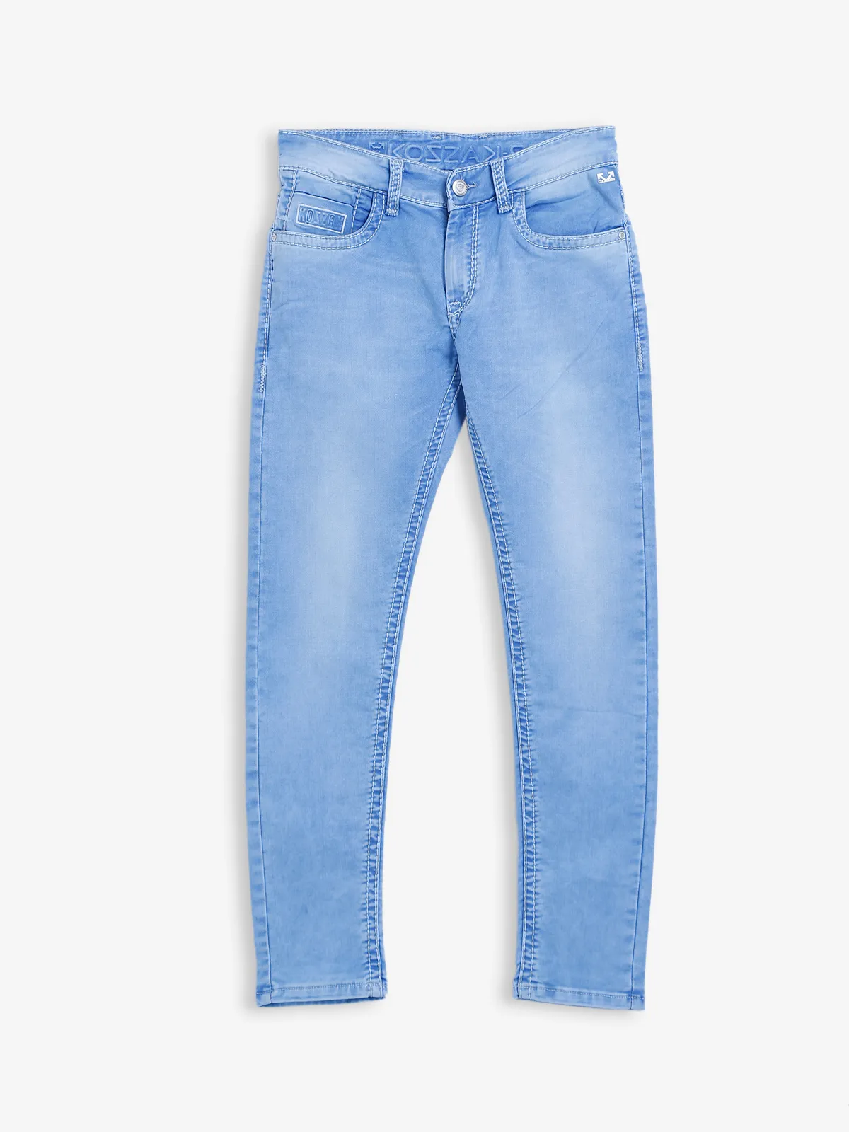 Kozzak ice blue super skinny fit jeans