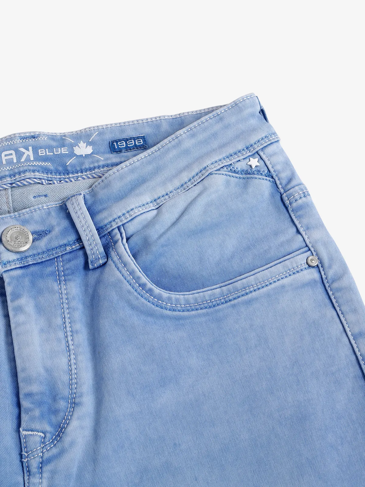 Kozzak sky blue washed men jeans