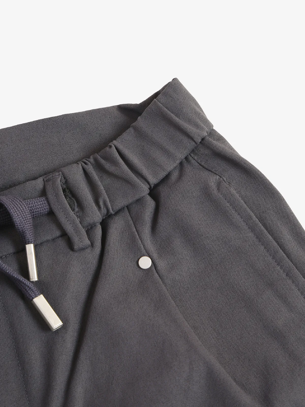 Kozzak solid grey cotton track pant