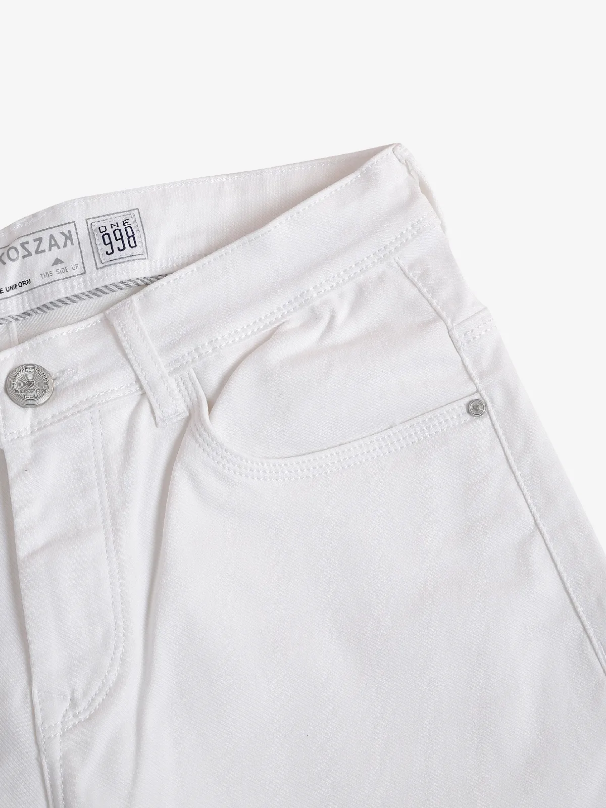 Kozzak solid white jeans