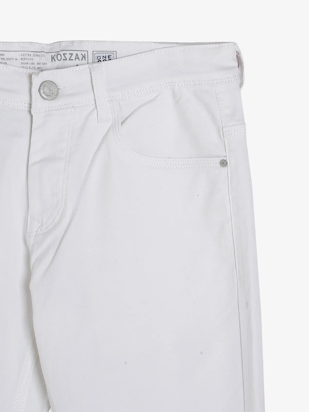 Kozzak solid white jeans