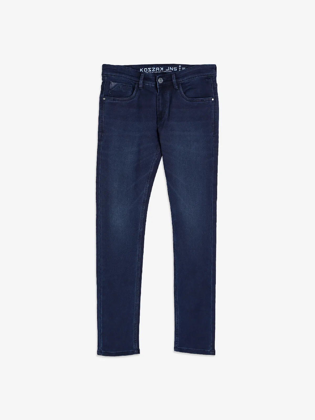 Kozzak washed dark blue men jeans