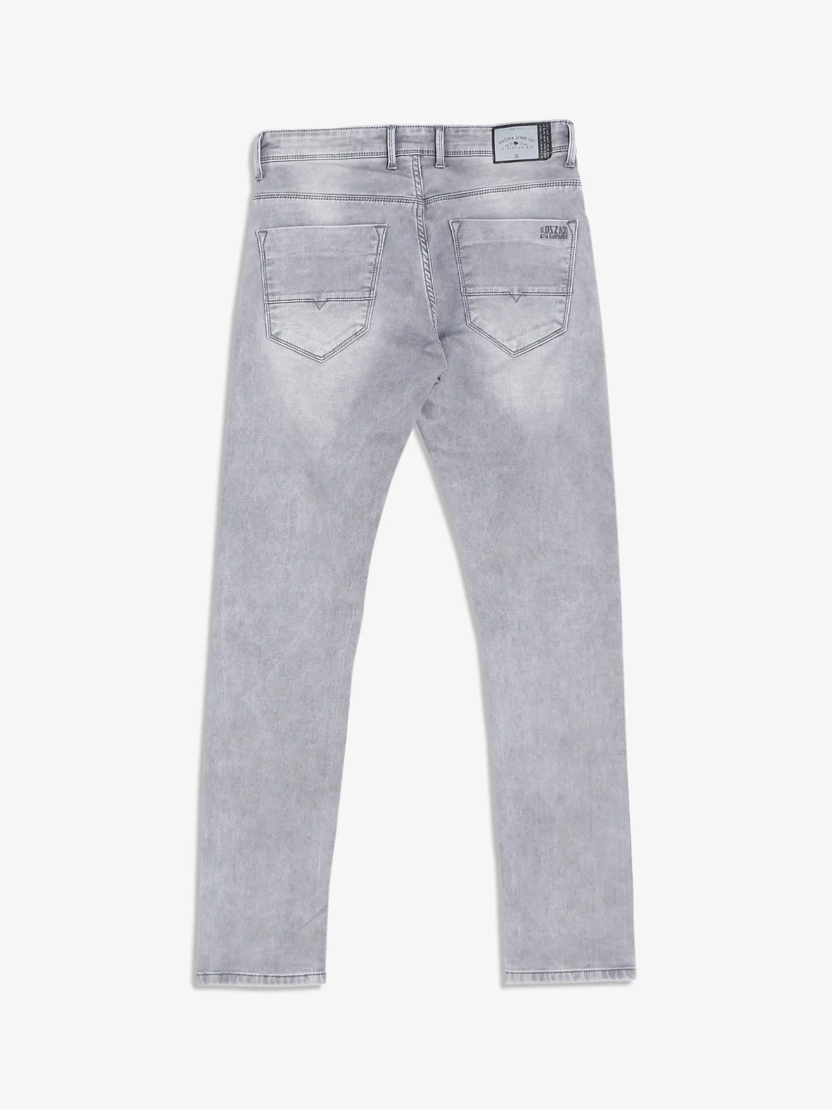 Kozzak washed super skinny fit grey jeans