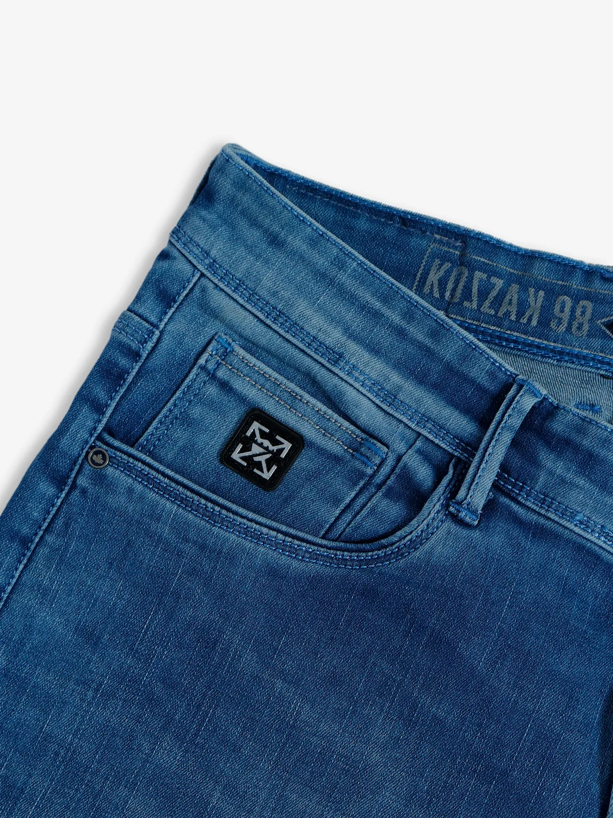 Kozzak washed super skinny fit ink blue jeans