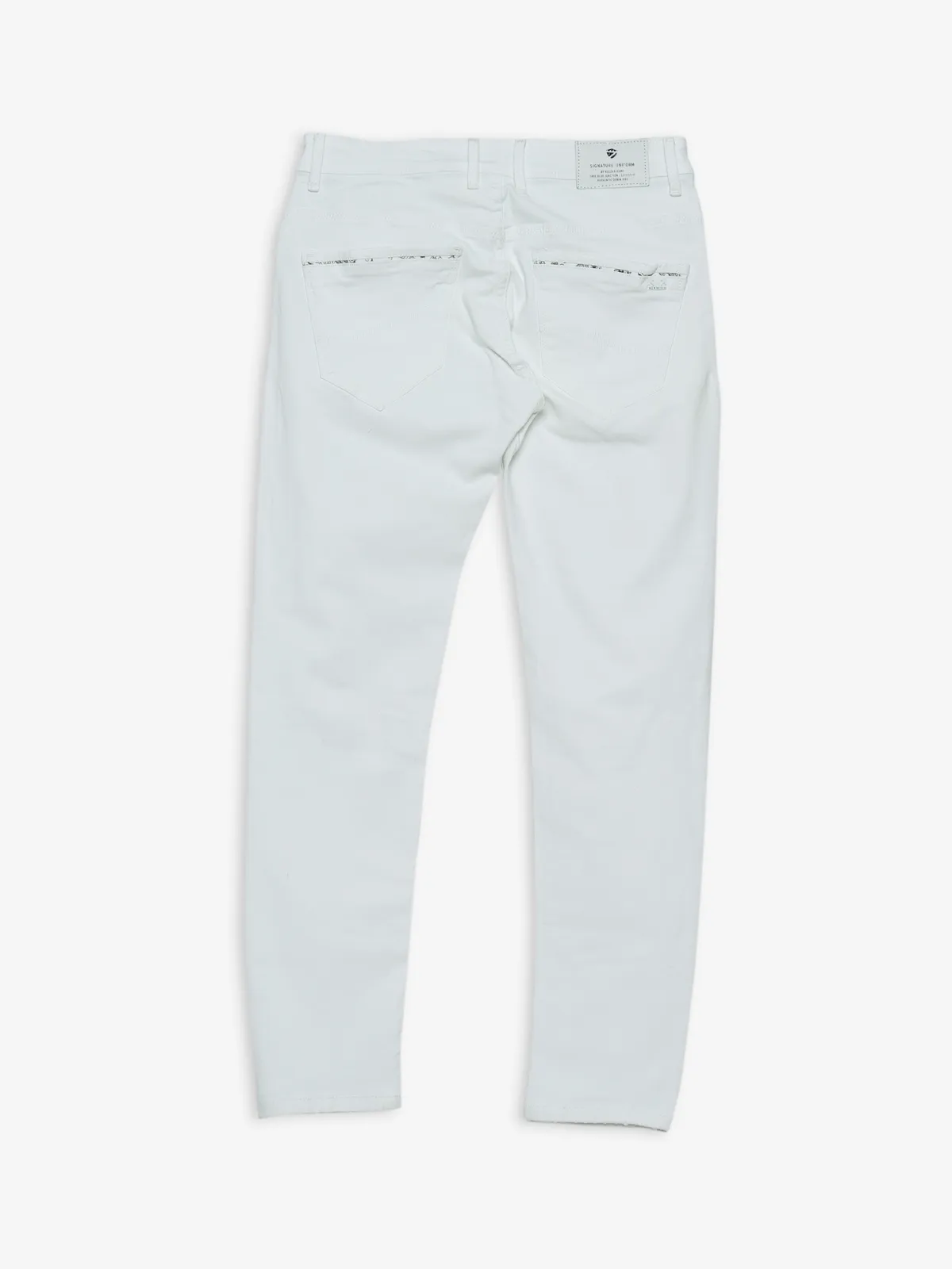 Kozzak white ripped jeans in super skinny fit