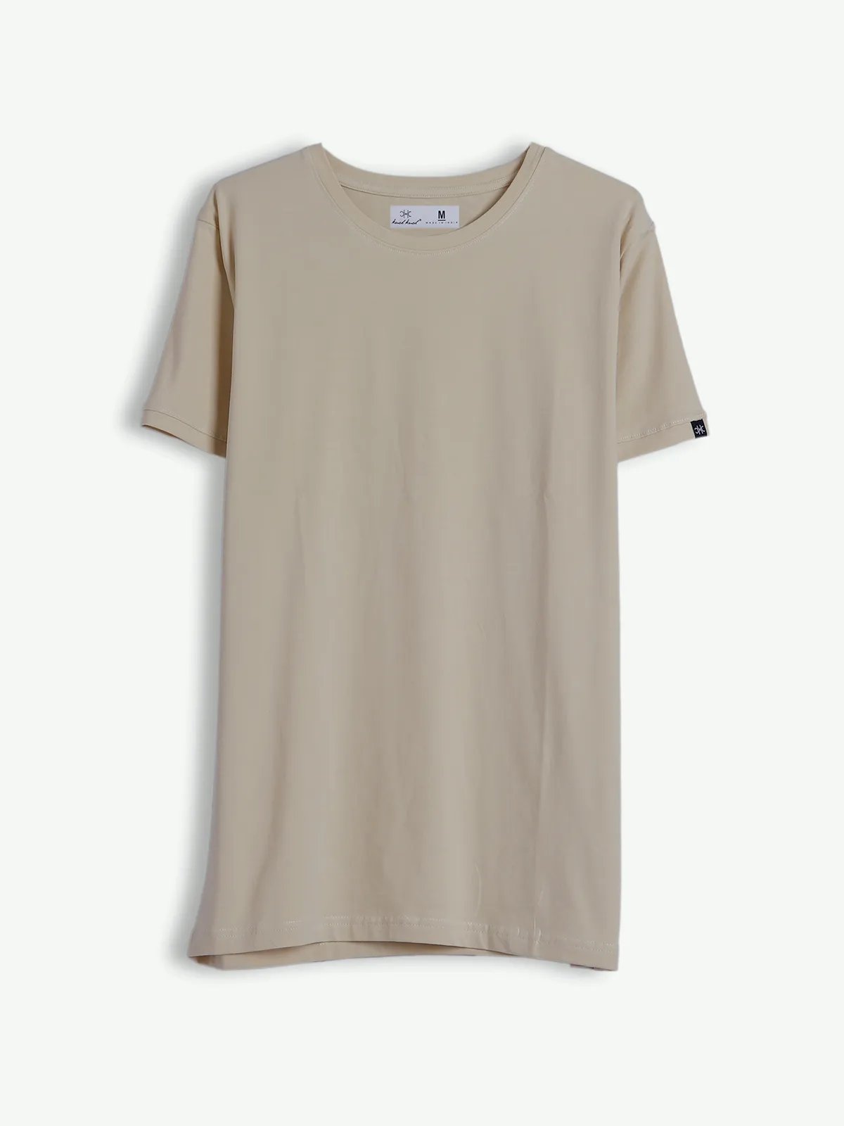 Kuch Kuch cotton plain beige t shirt