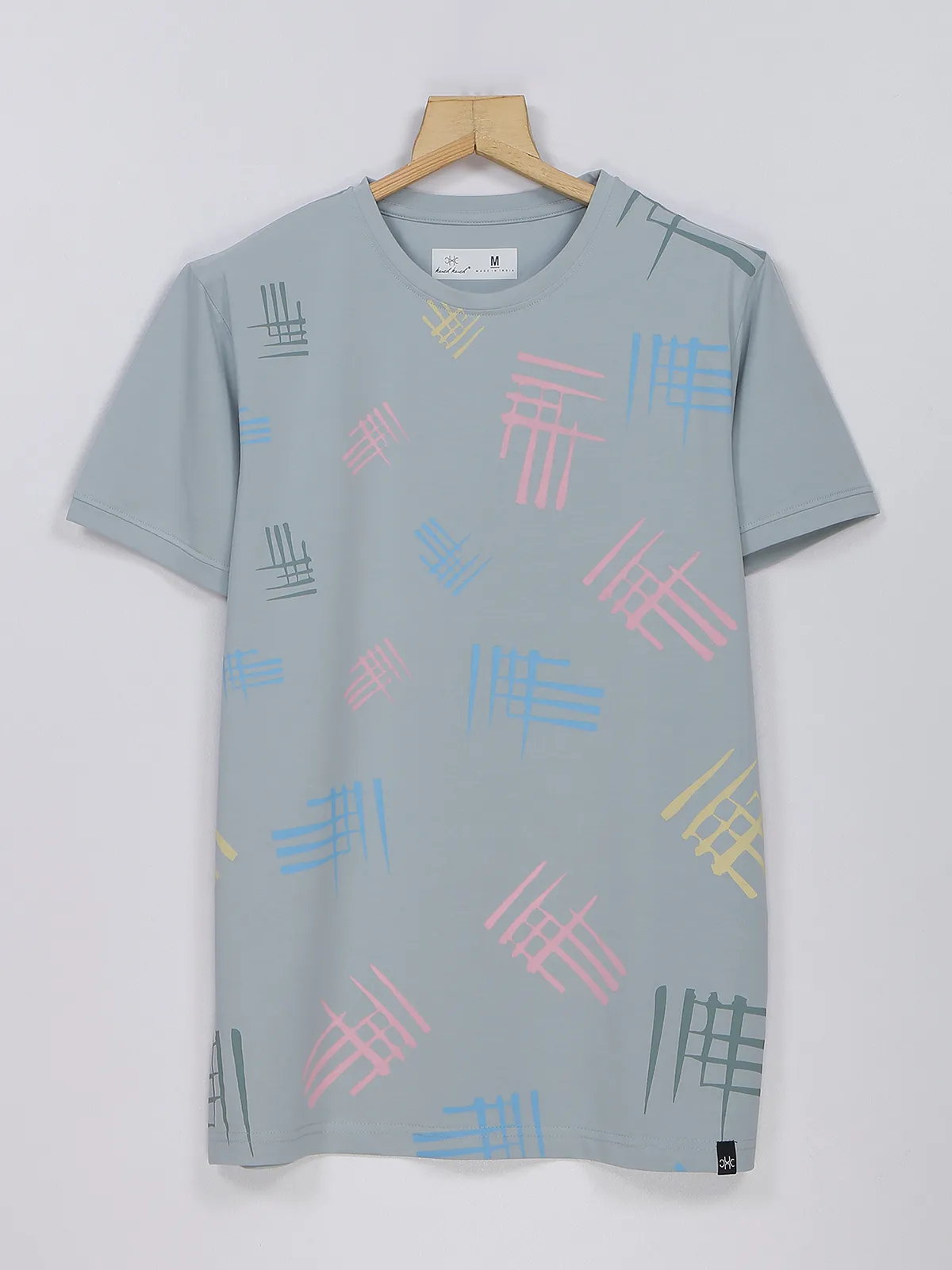 Kuch Kuch cotton printed grey t shirt