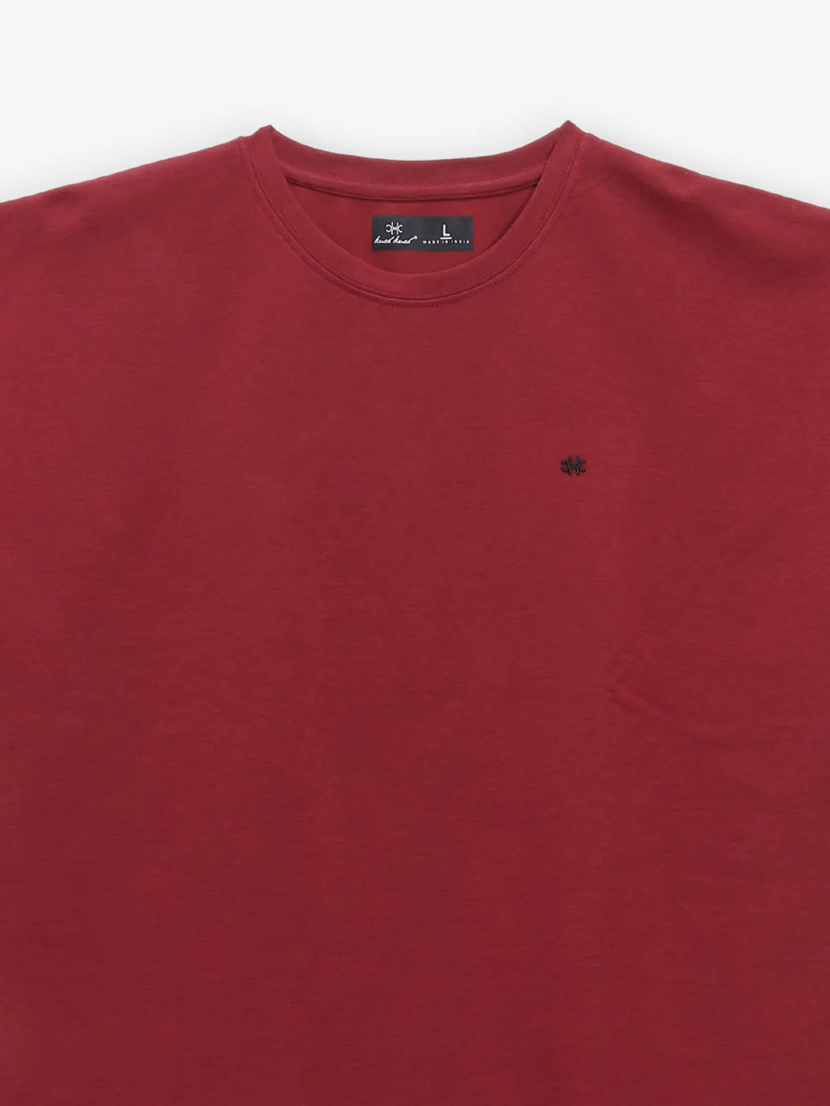 KUCH KUCH cotton red plain t-shirt