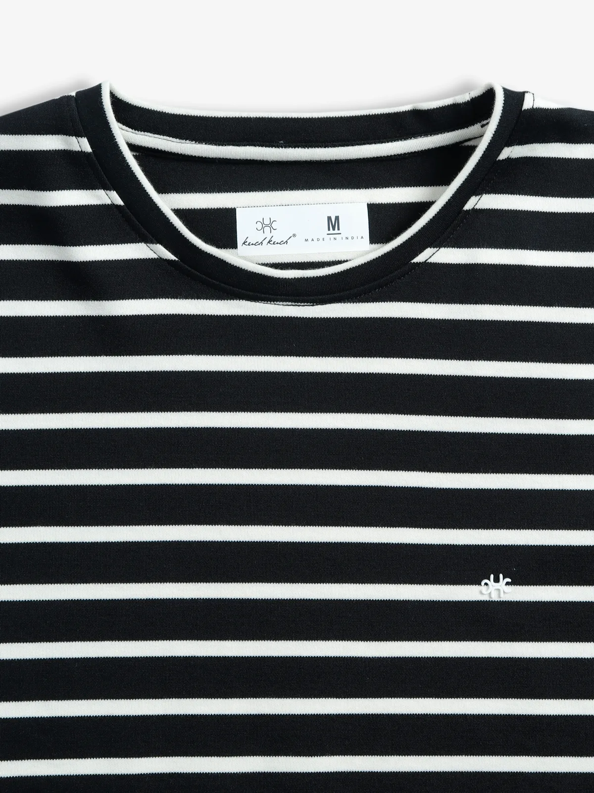 Kuch Kuch knitted black stripe t shirt