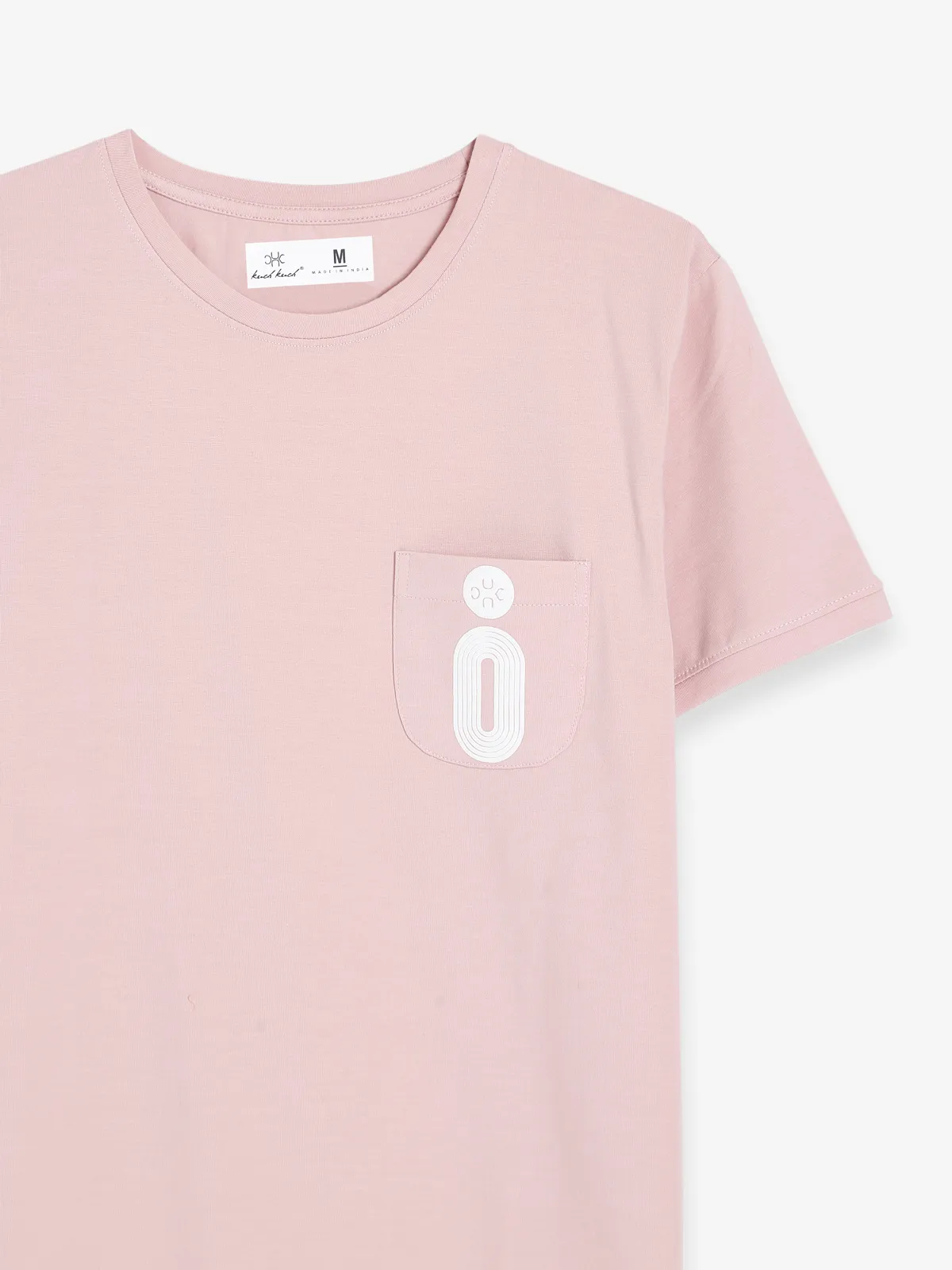 Kuch Kuch peach plain t shirt in cotton